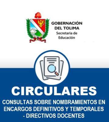 CIRCULARES Encargos Dir. Docentes